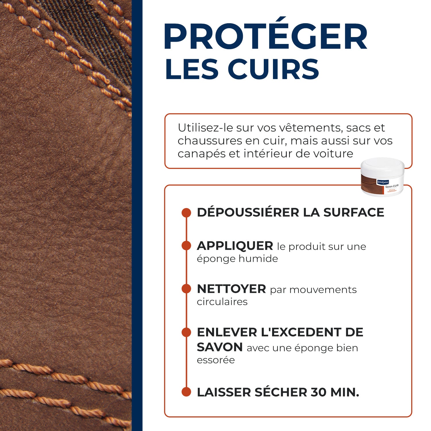 STARWAX - Savon cuir 150ml