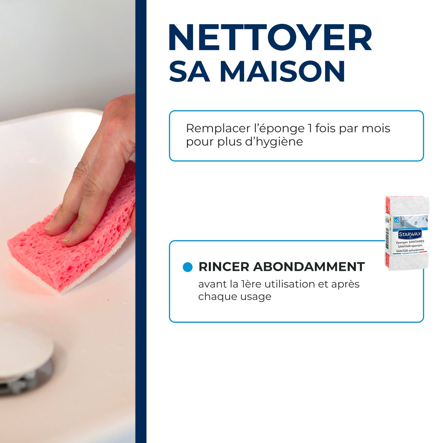 STARWAX - Eponges sanitaires X2