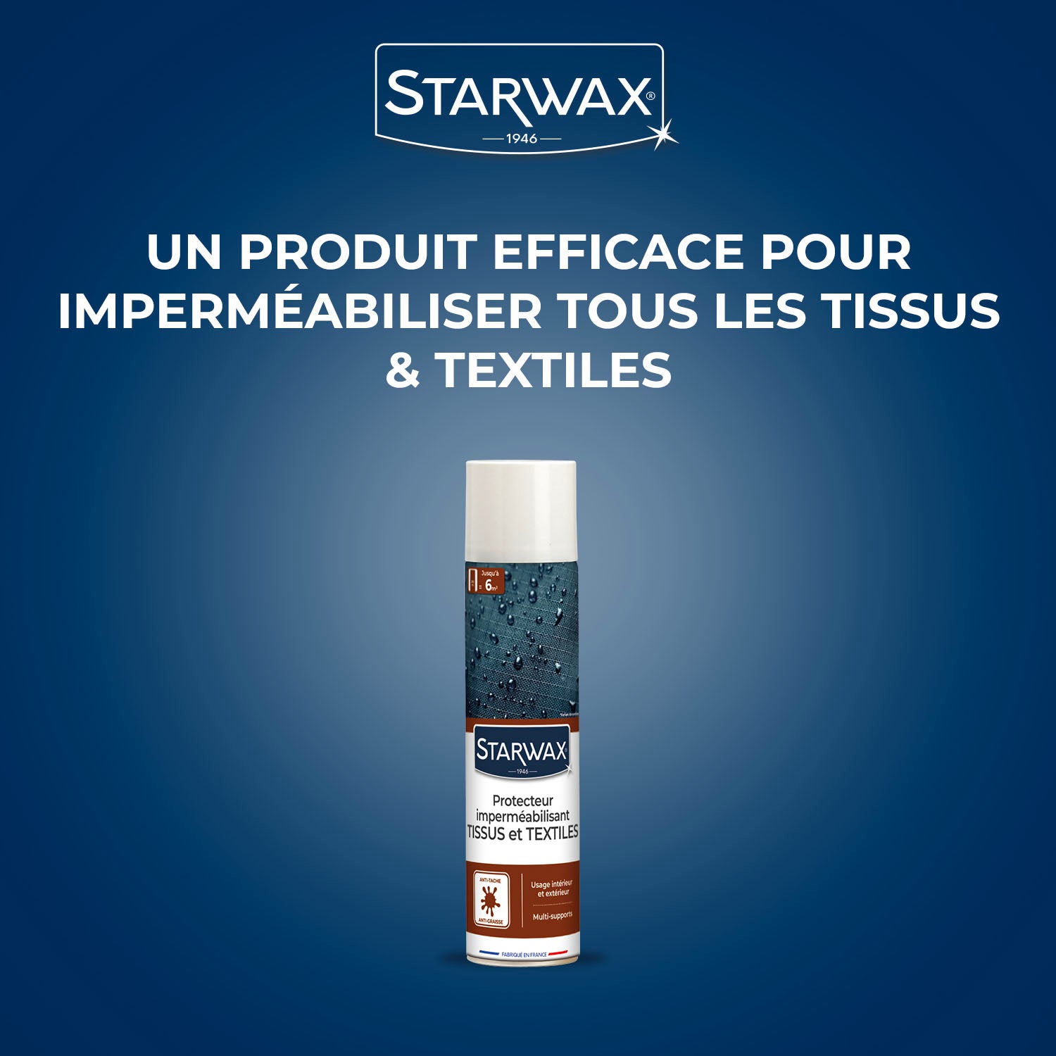 STARWAX - Aérosol protecteur imperméabilisant tissus et textiles 300ml