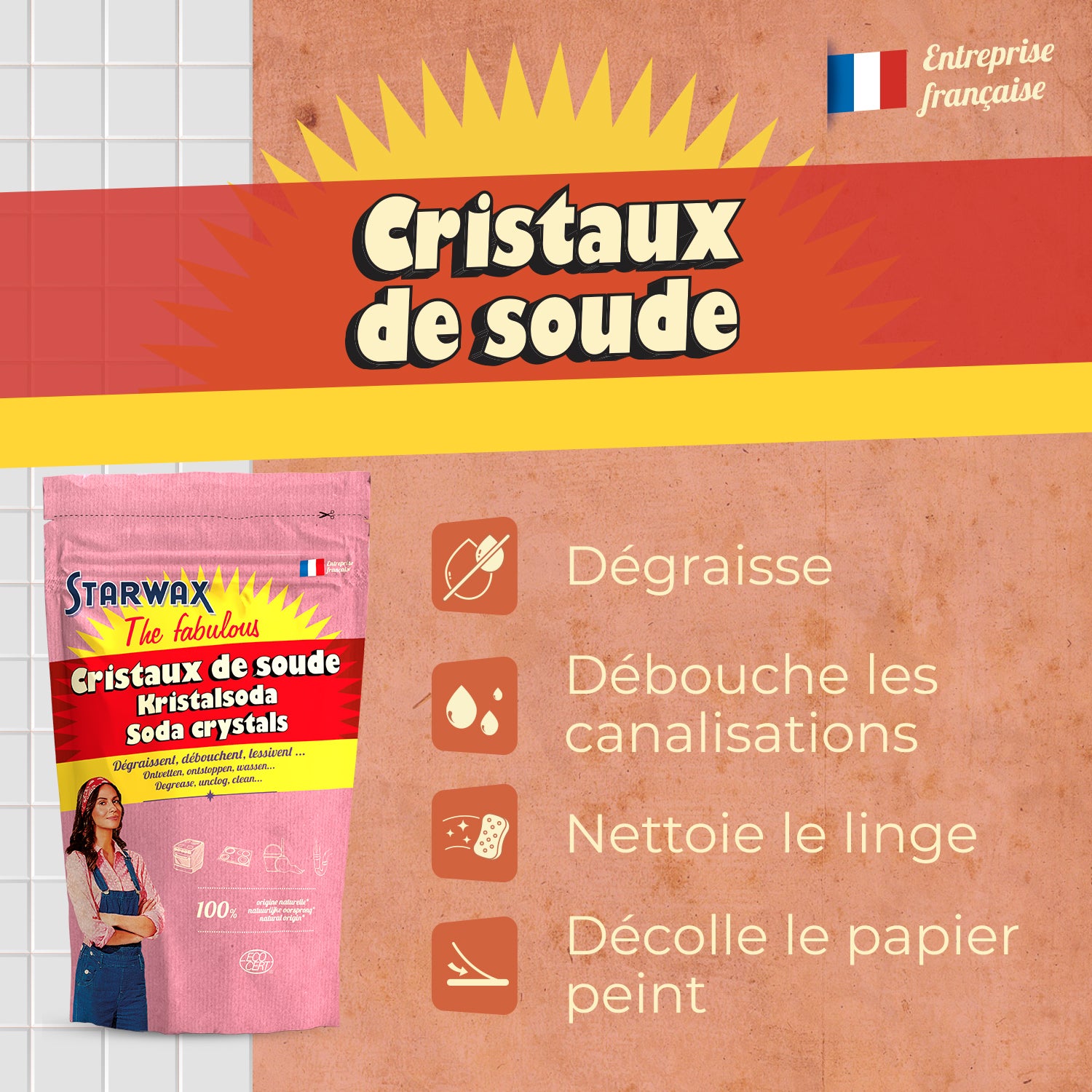 STARWAX FABULOUS - Cristaux de soude 480g