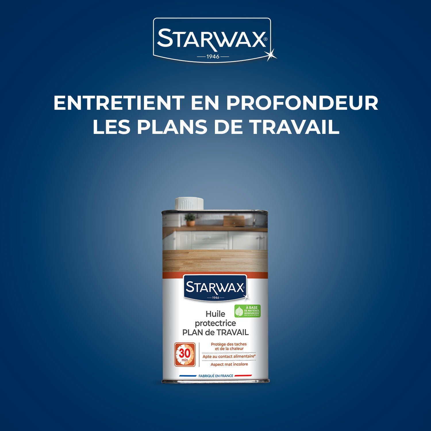 STARWAX - Huile protectrice pour plan de travail en bois huilé
 500ml