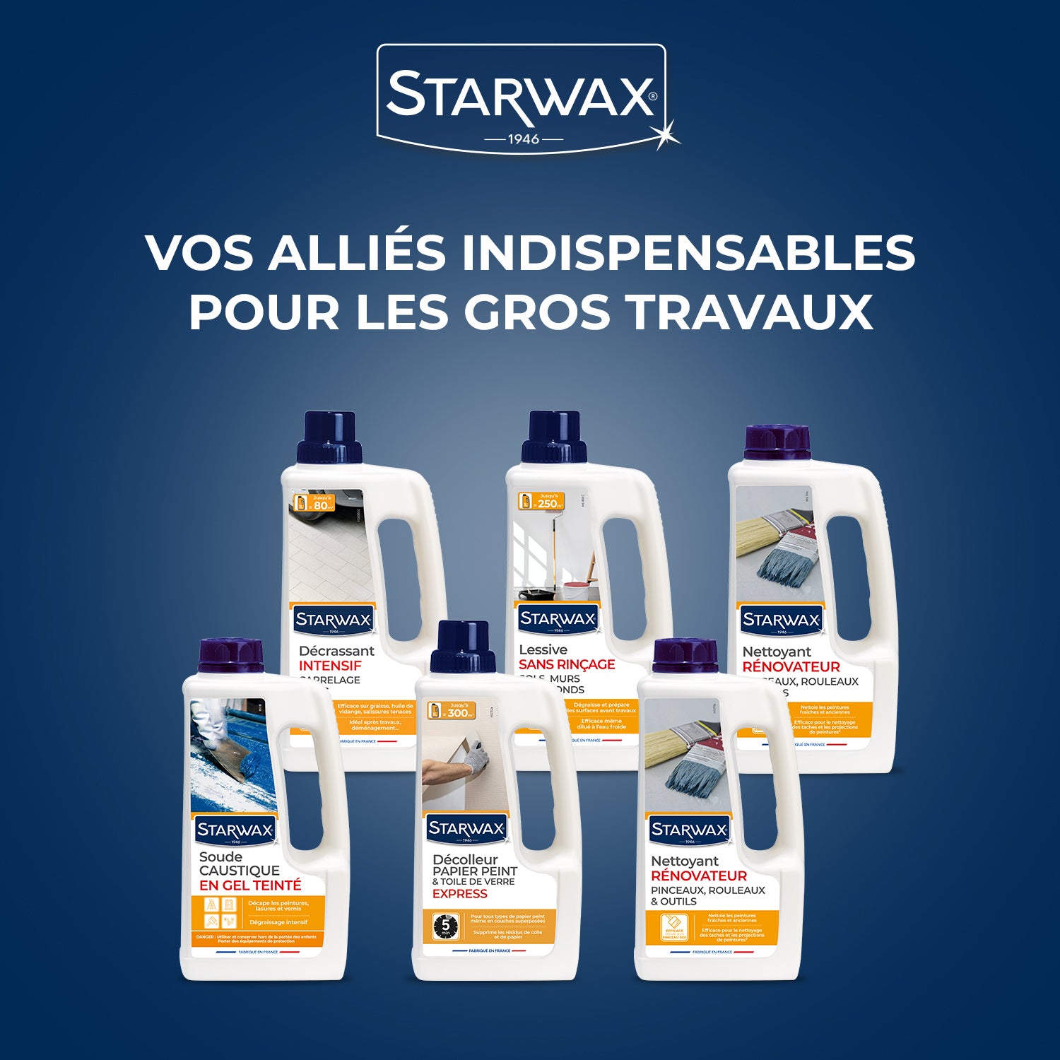 STARWAX - Nettoyant rénovateur pinceaux, rouleaux et outils 1L 1L