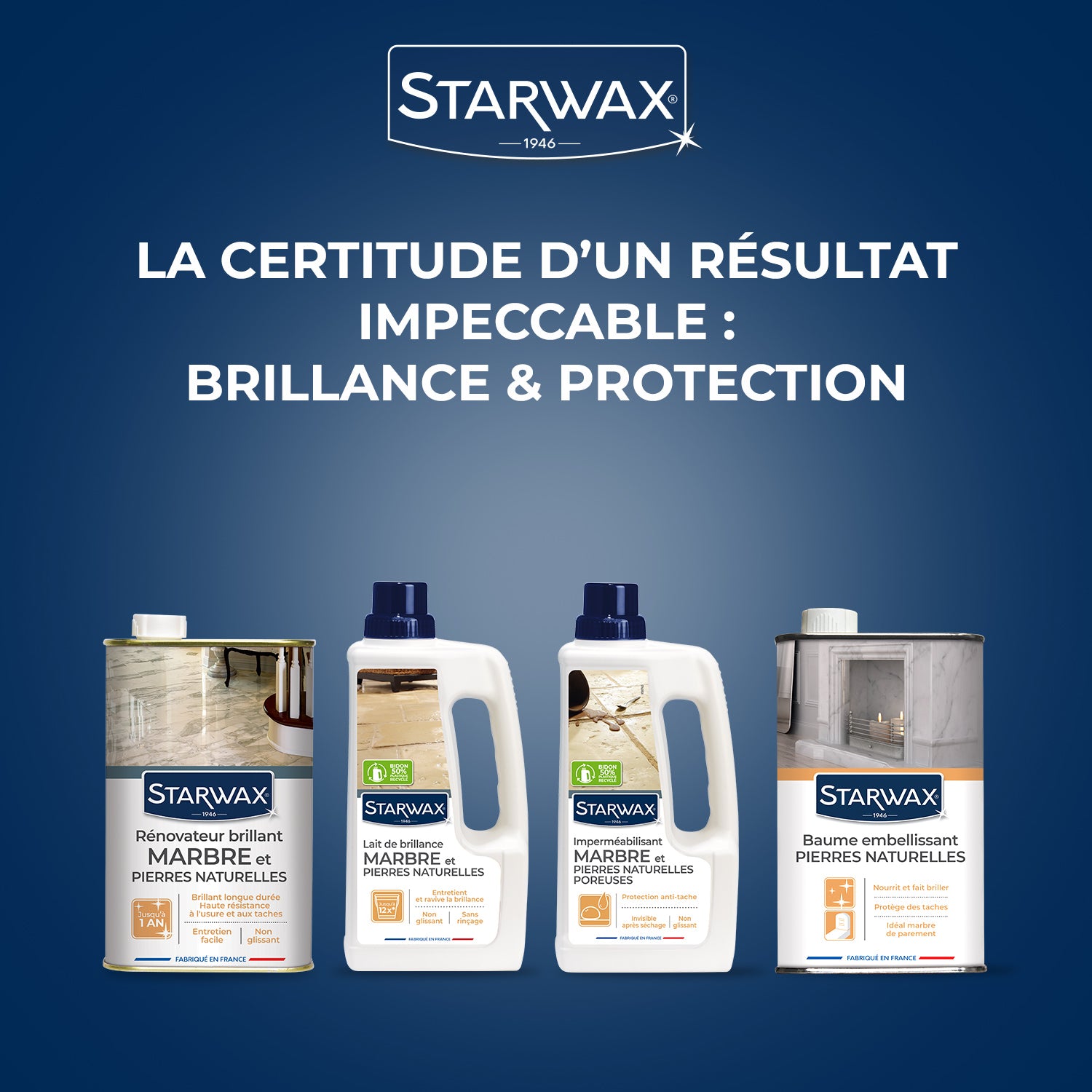 STARWAX - Baume embellissant pour marbre et pierres naturelles 500ml
