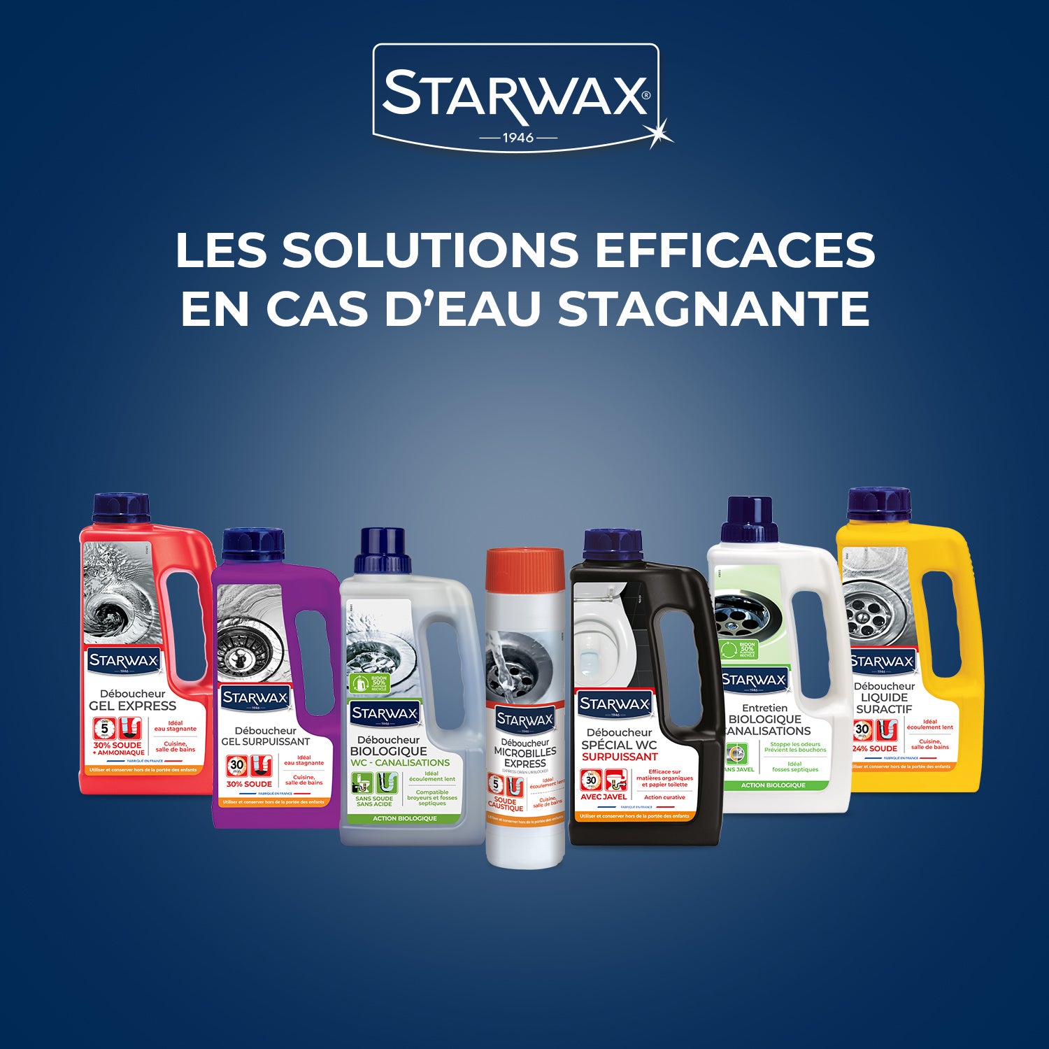 STARWAX - Déboucheur microbilles pour canalisations 500g