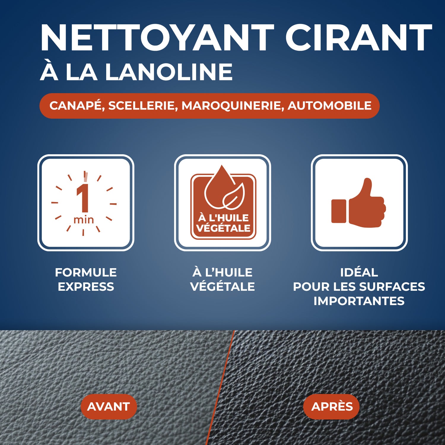 STARWAX - Nettoyant cirant pour cuir 300ml Incolore