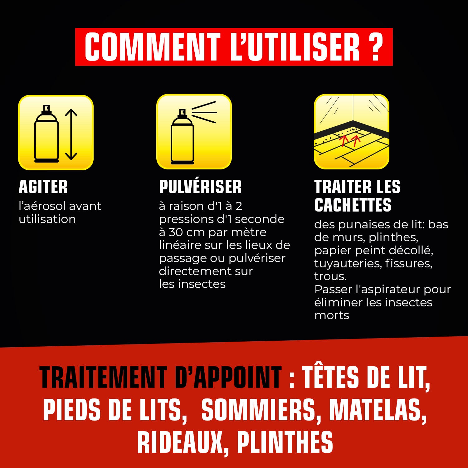 K.PRO - Aérosol foudroyant punaises de lit
 400ml