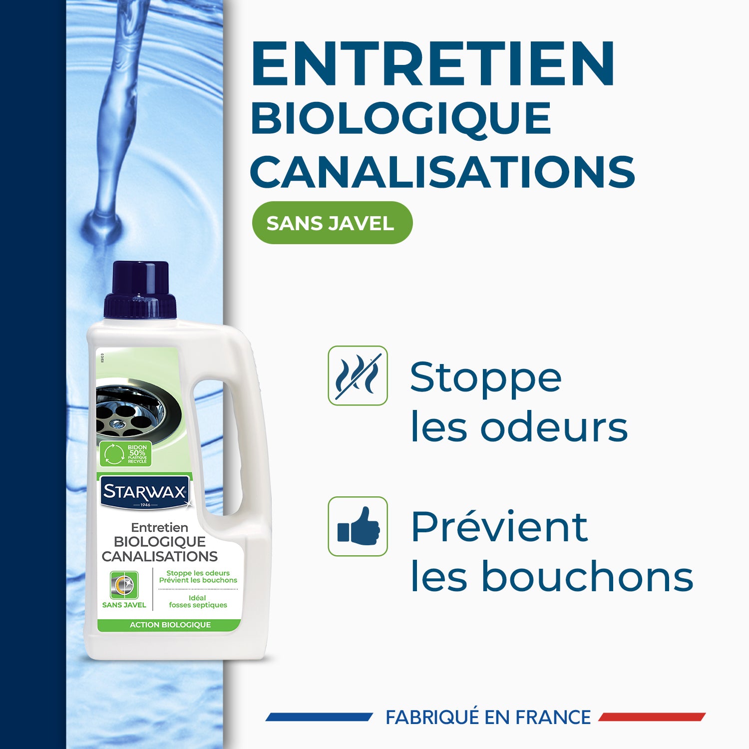 STARWAX - Entretien biologique canalisations 1L