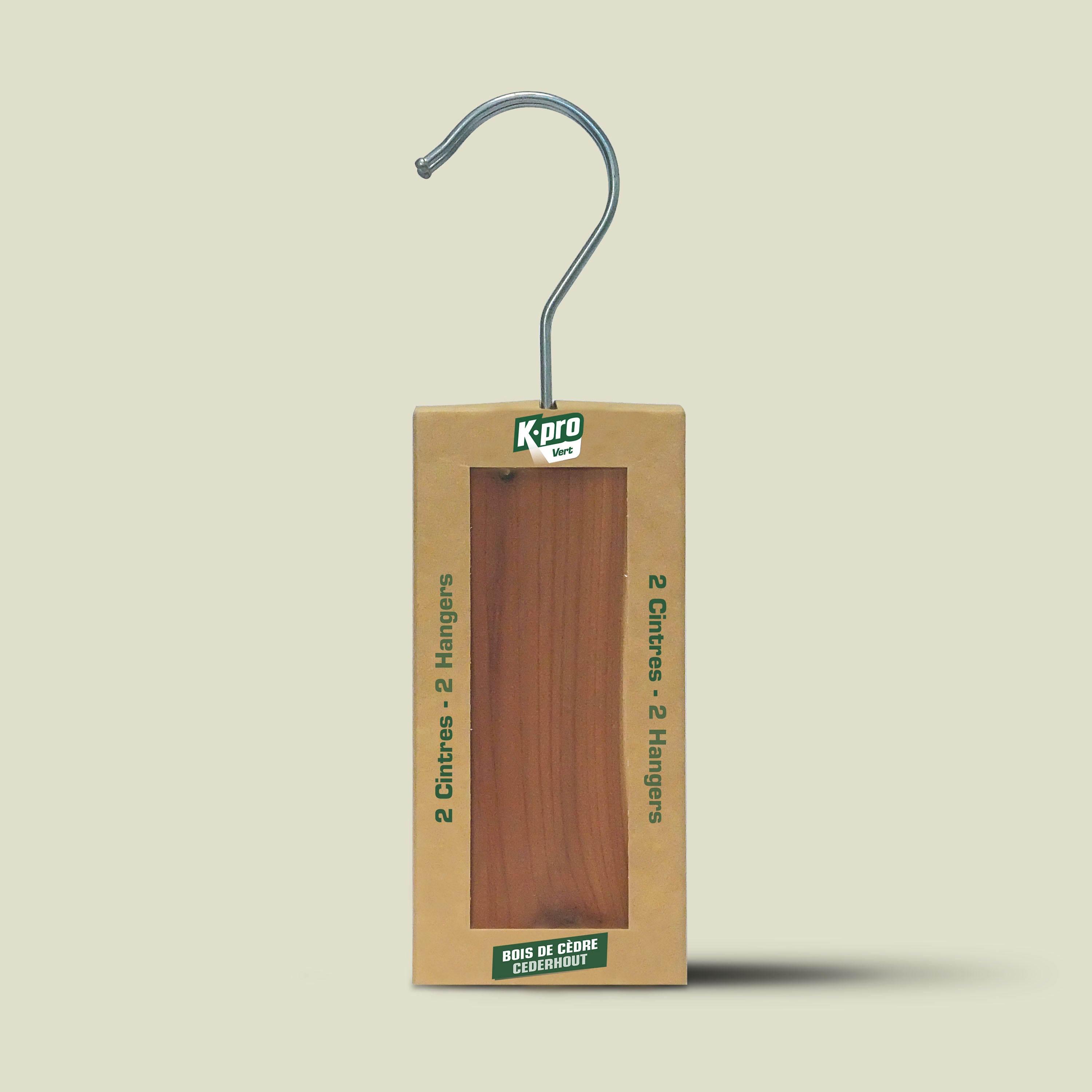 K.PRO - Cintres au bois de cèdre X2