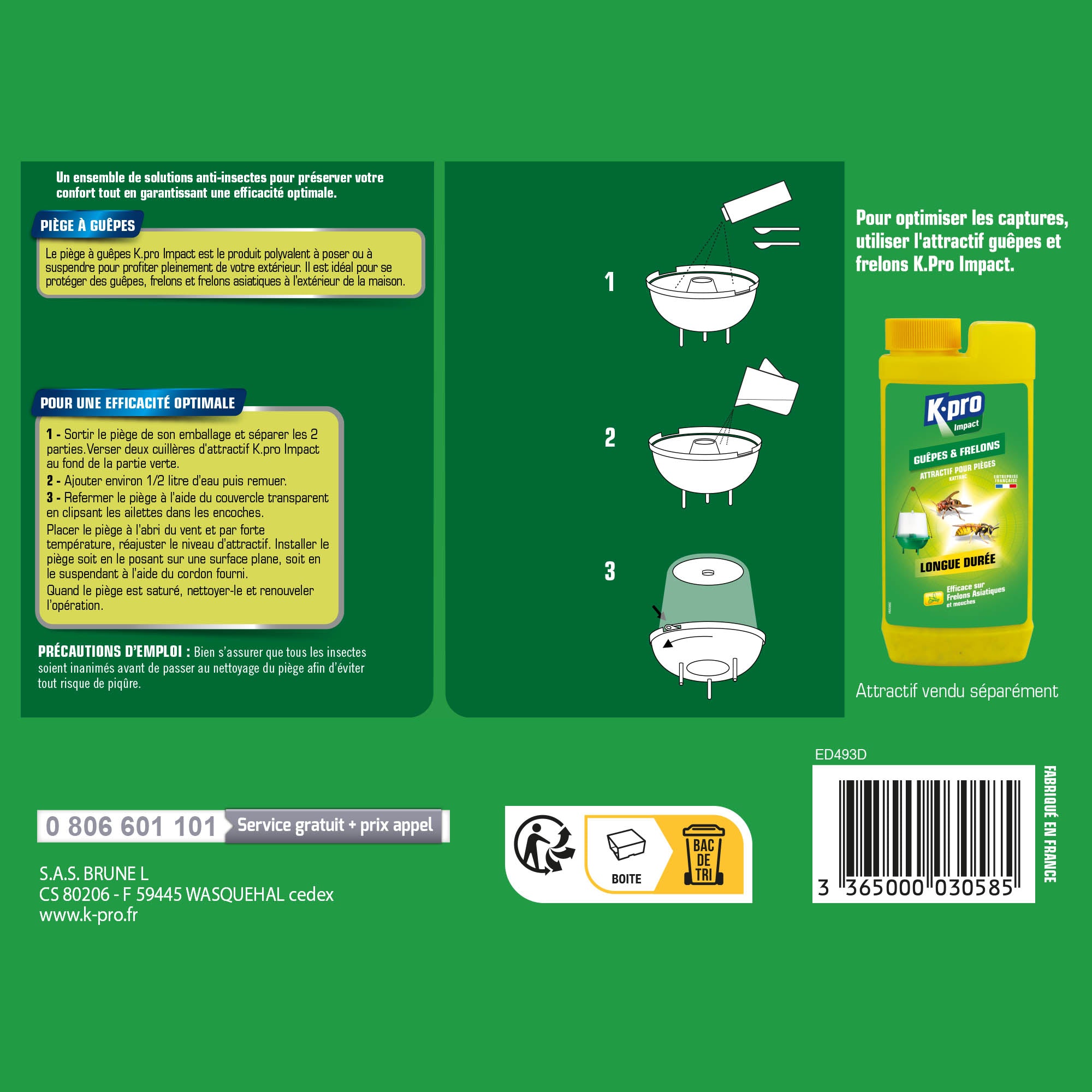 K.PRO - Piège à guêpes et frelons X1