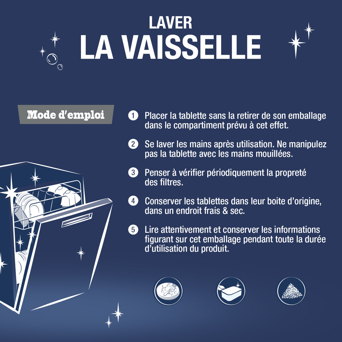 Lot de 3 tablettes lave-vaisselle