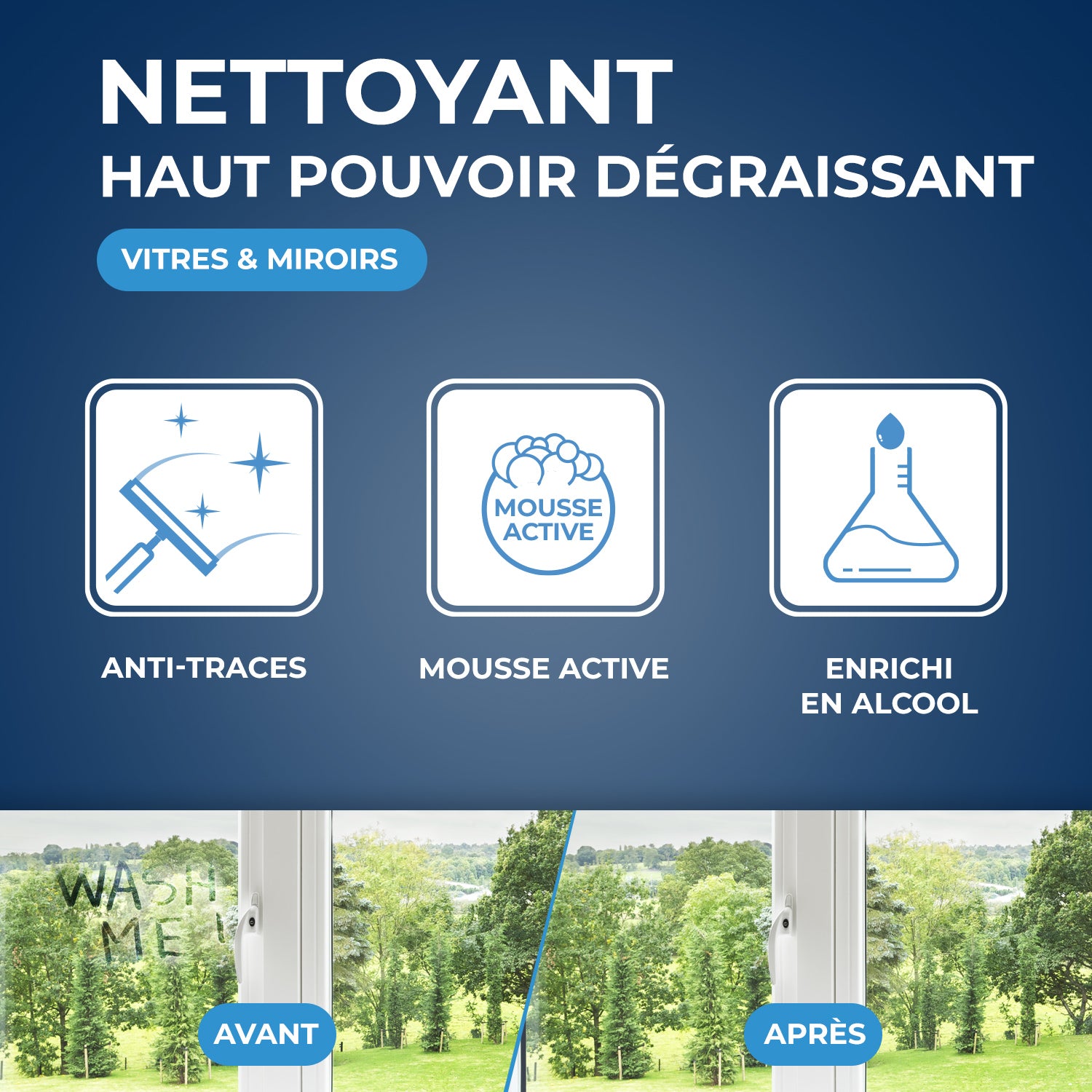 STARWAX - Mousse nettoyante pour vitres et miroirs 400ml