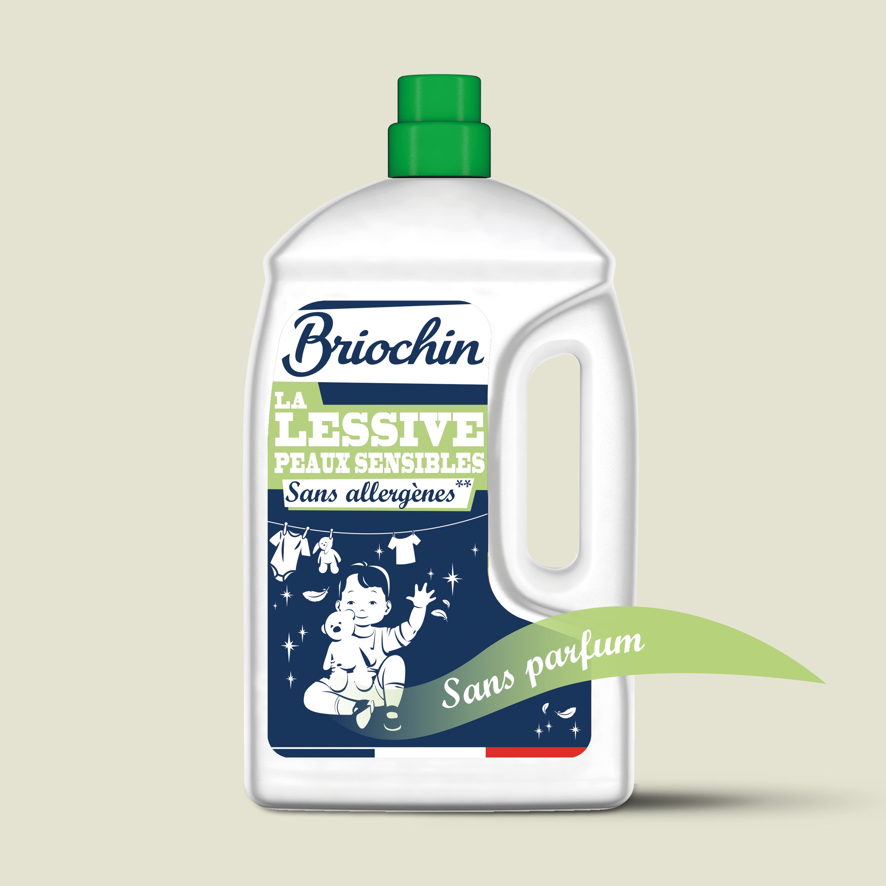 JACQUES BRIOCHIN - Ma Lessive Lessive Peaux Sensibles - Sans allergènes 2,27l Sans parfum