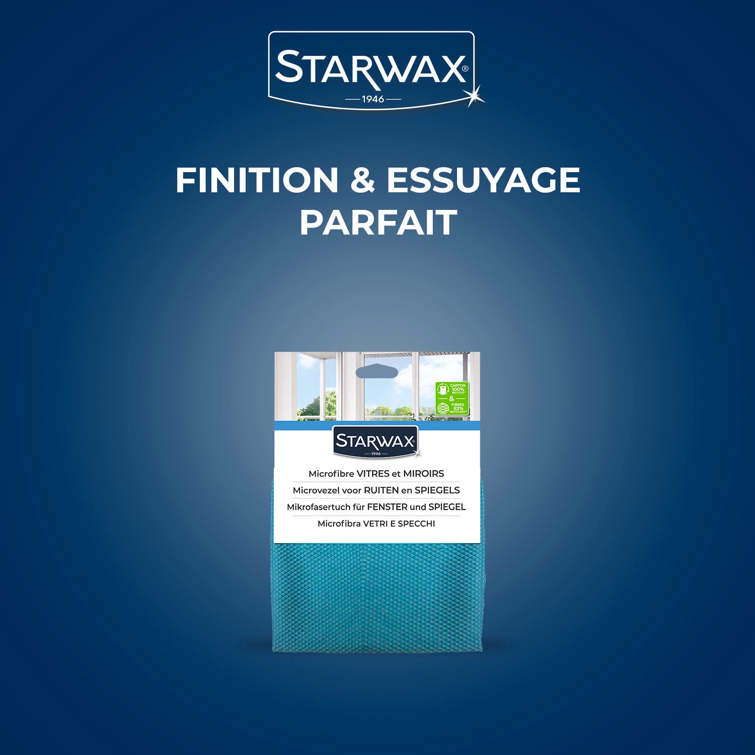 STARWAX - Microfibre vitres et miroirs X1
