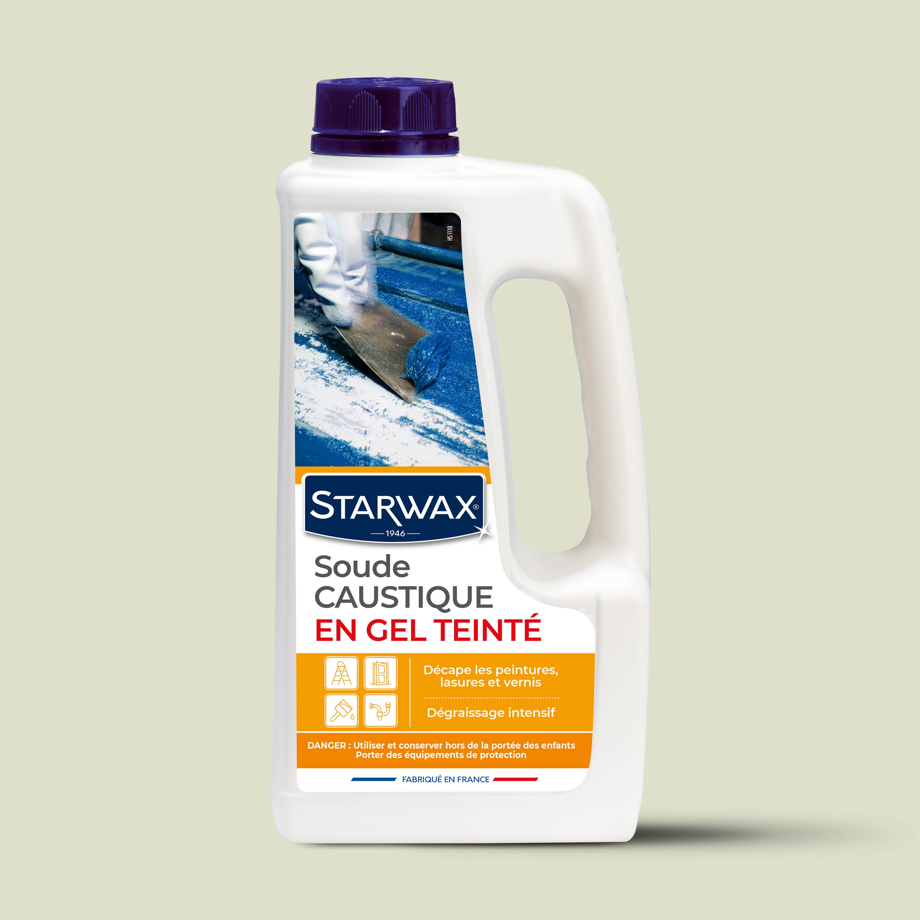 STARWAX - Soude caustique en gel teinté 1L 1L