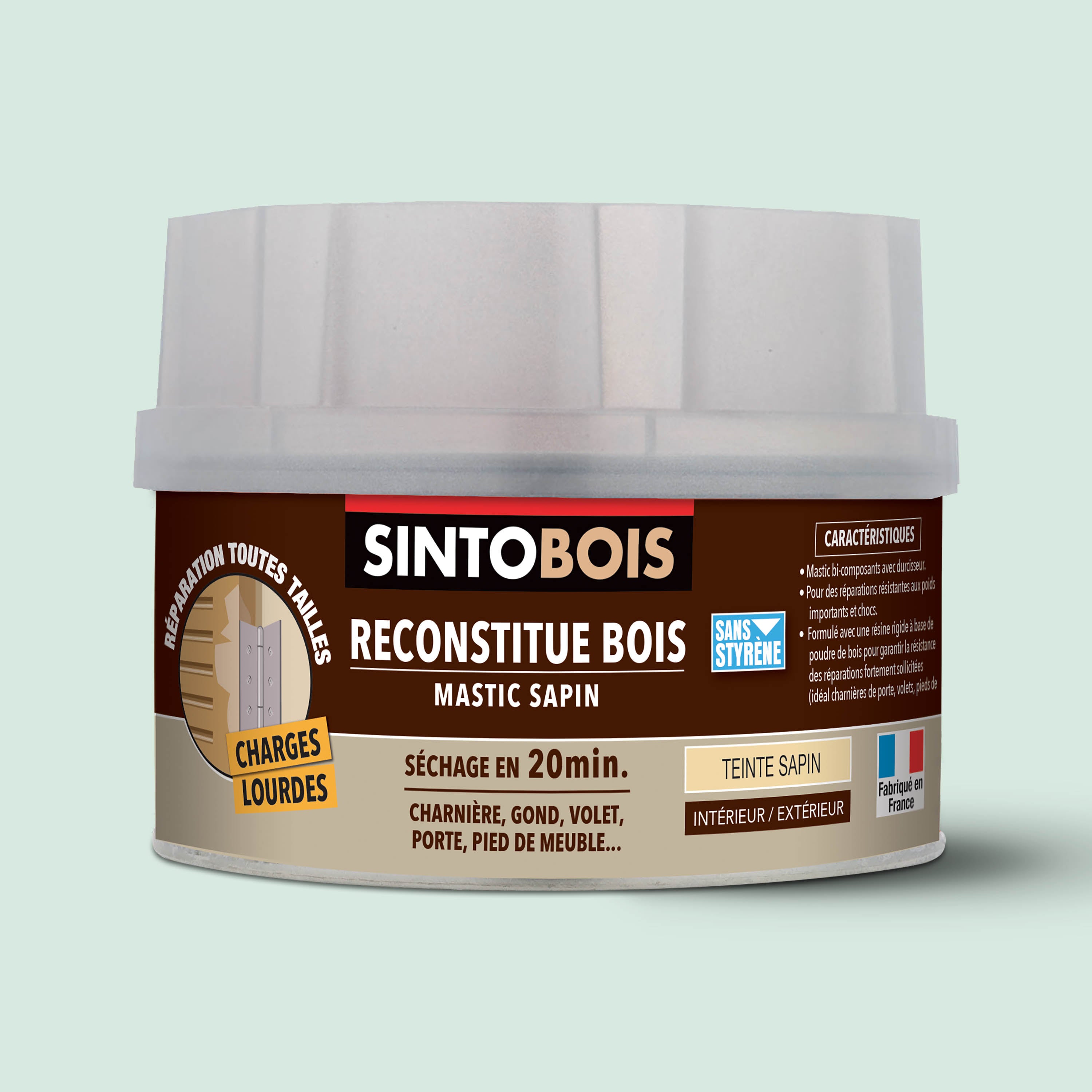 SINTO - Reconstitue bois charges lourdes 170ml Chêne