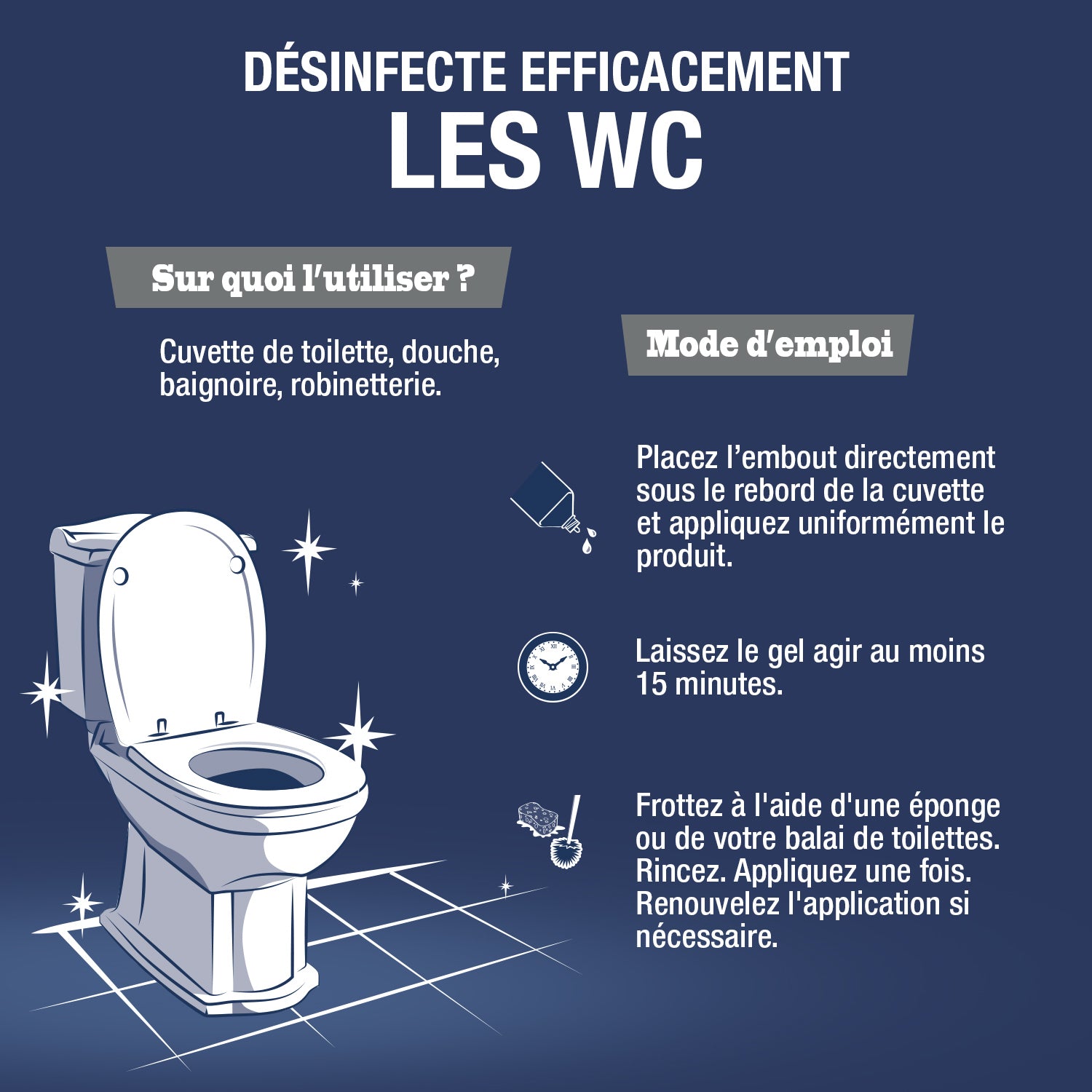 JACQUES BRIOCHIN - Gel WC désinfectant 750ml Eucalyptus