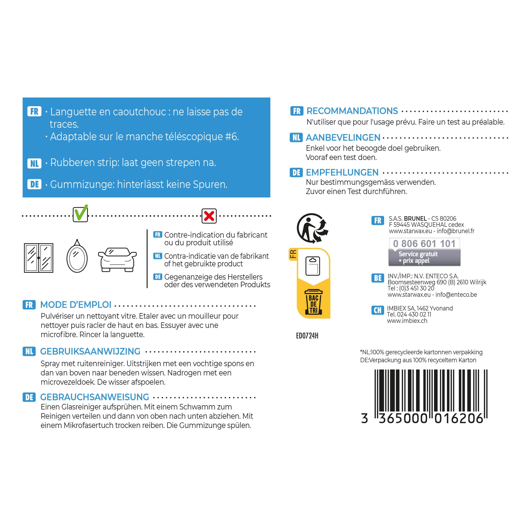 STARWAX - Raclette lave vitres
 X1