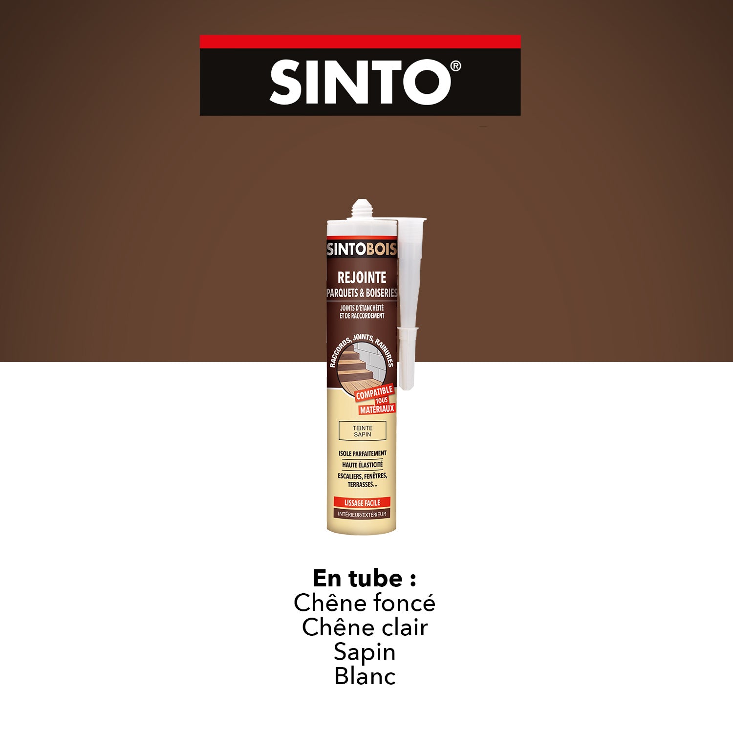 SINTO - Rejointe parquets et boiseries - Etanchéité et raccordement 310ml Chêne clair