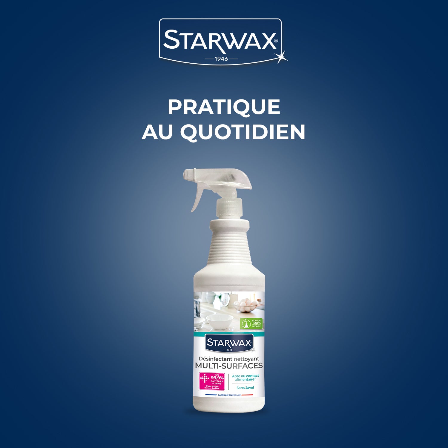 STARWAX - Désinfectant nettoyant multi-surfaces
 1L