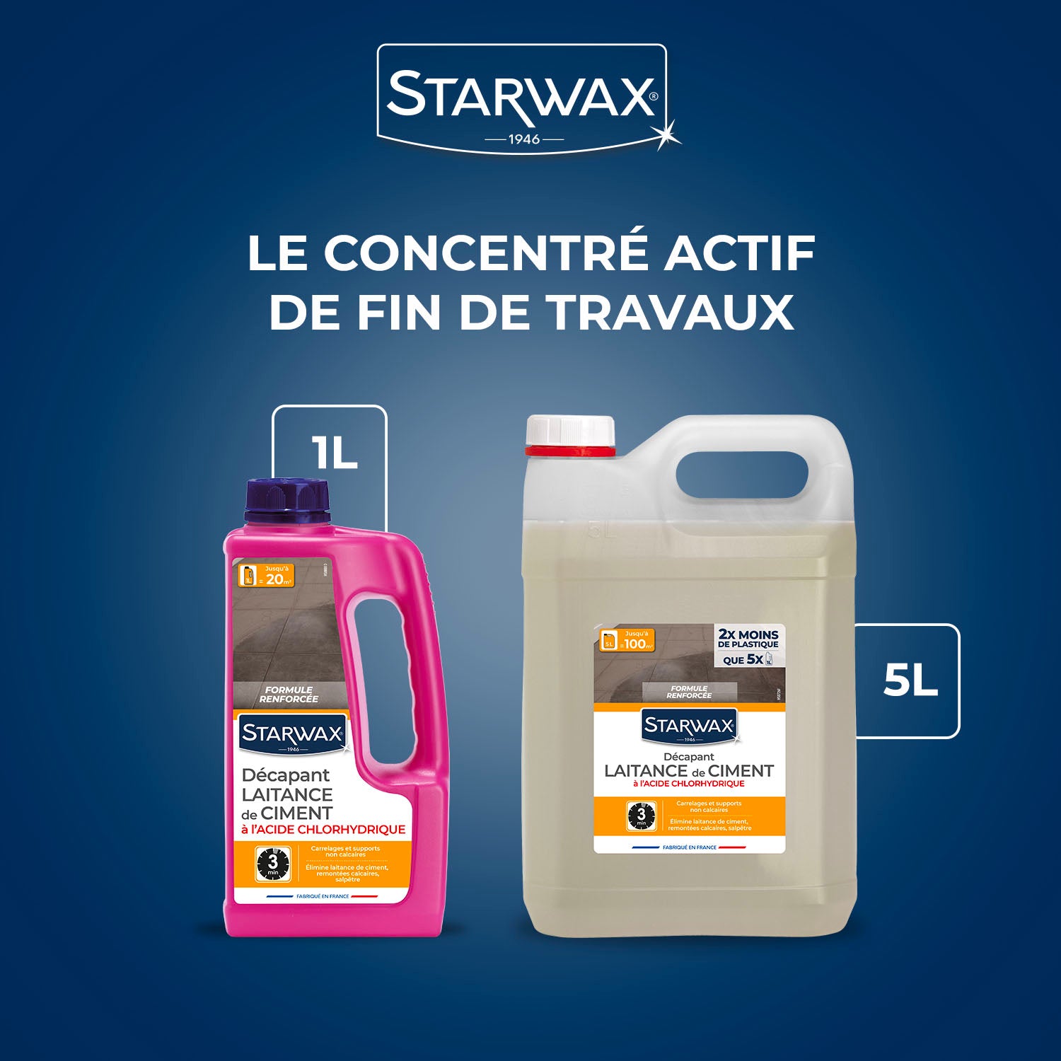 STARWAX - Décapant laitance de ciment 1L