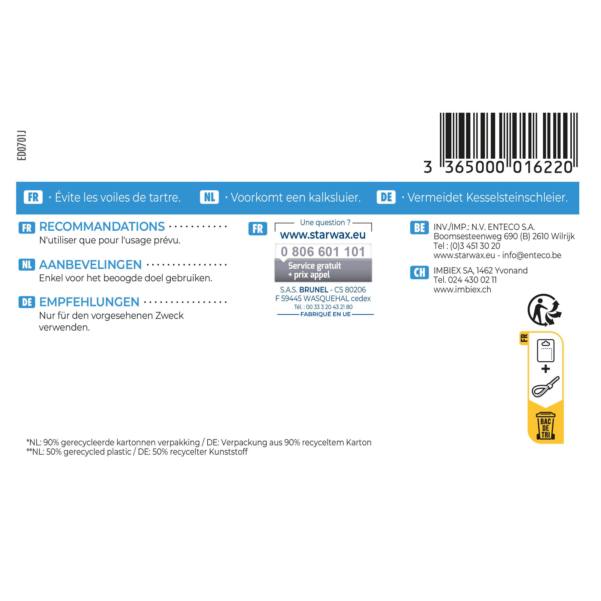 STARWAX - Raclette de douche X1