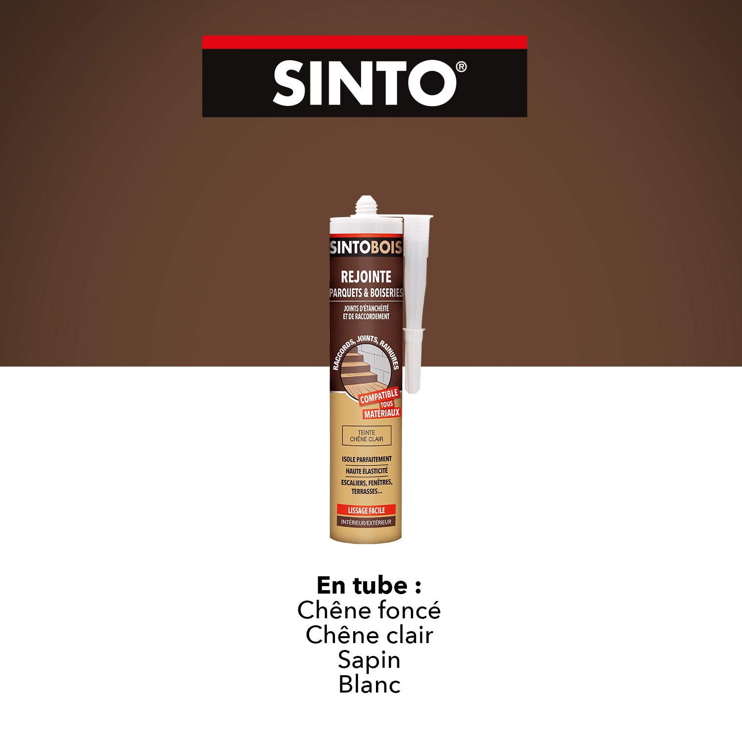 SINTO - Rejointe parquets et boiseries - Etanchéité et raccordement 310ml Chêne clair