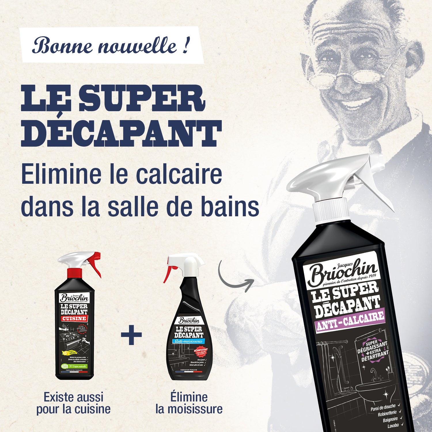 JACQUES BRIOCHIN - Super Décapant Anticalcaire 750ml