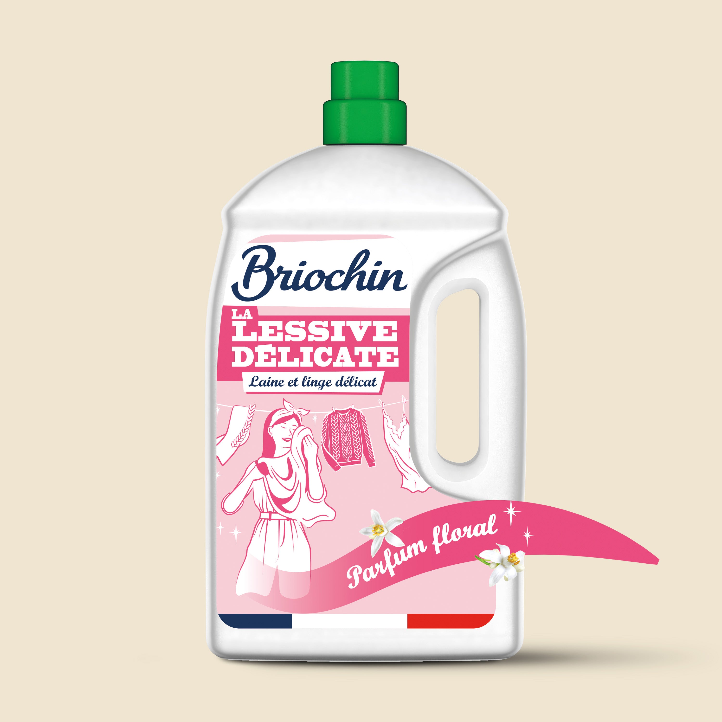 JACQUES BRIOCHIN - La Lessive spécial linge délicat 1,35L Parfum floral