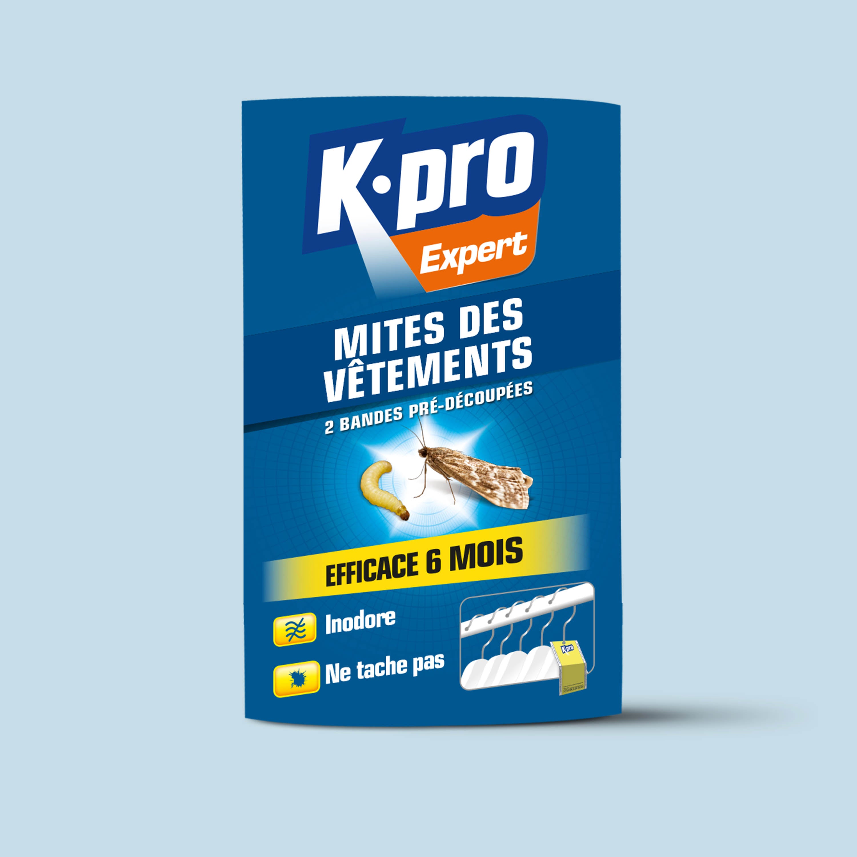 K.PRO - Papier accordéon contre les mites des vêtements X2