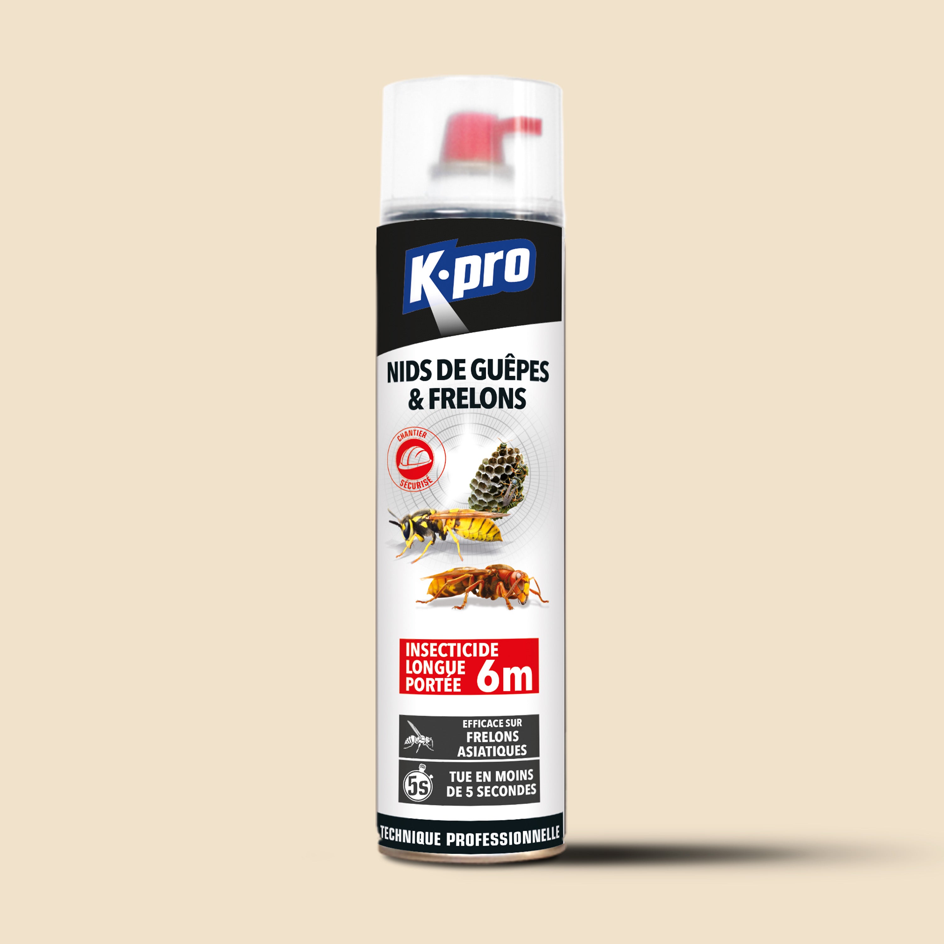 K.PRO PRO - Aérosol spécial nids de guêpes et frelons 750ml
