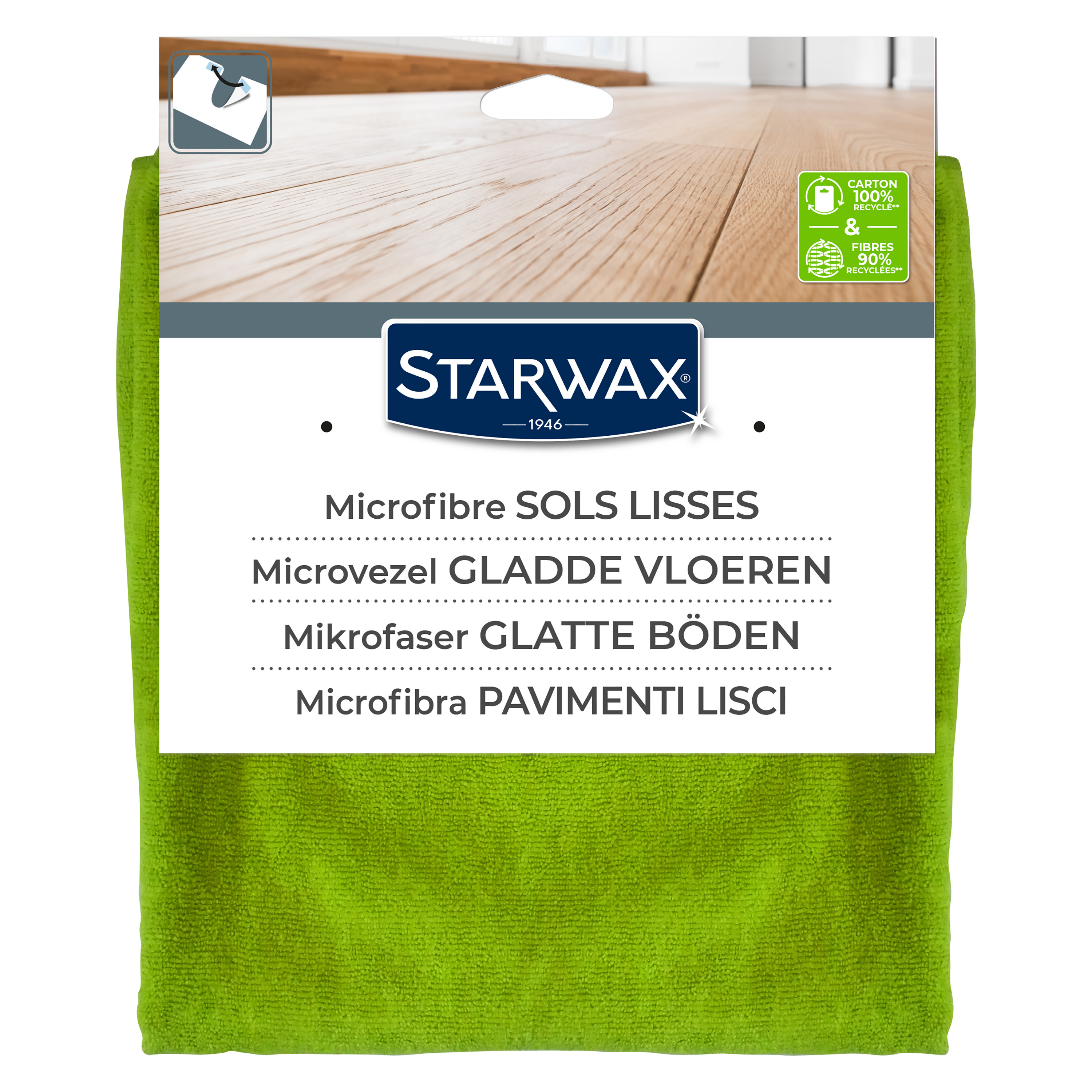 Serpillière microfibre pour sols intérieurs lisses - Starwax