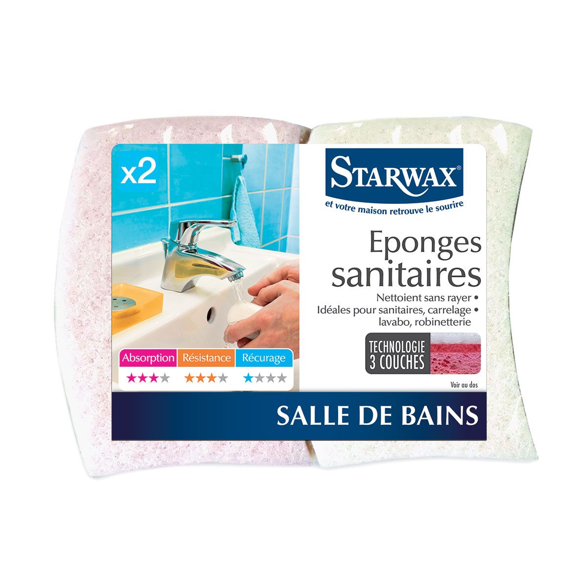 Eponges sanitaires Salle de bains Starwax