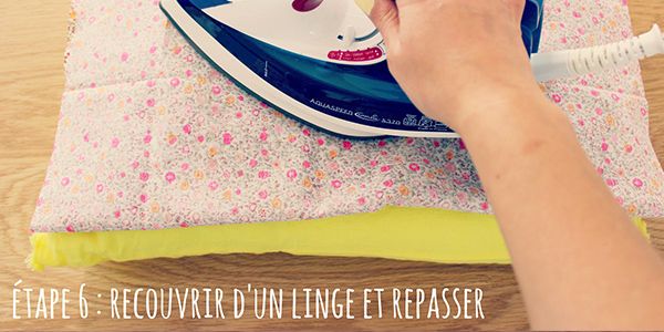 Etape 6 : Recouvrir d'un linge et repasser