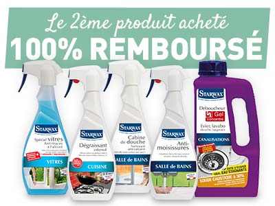 Le deuxième produit acheté 100% remboursé